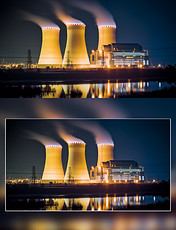 核能发电工厂新能源环保摄影