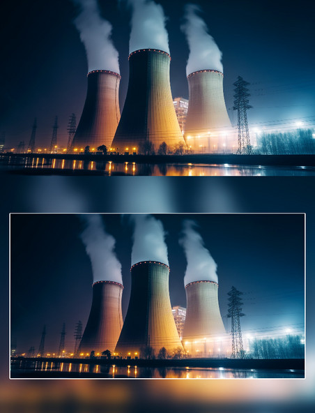核能烟雾工厂环保新能源摄影