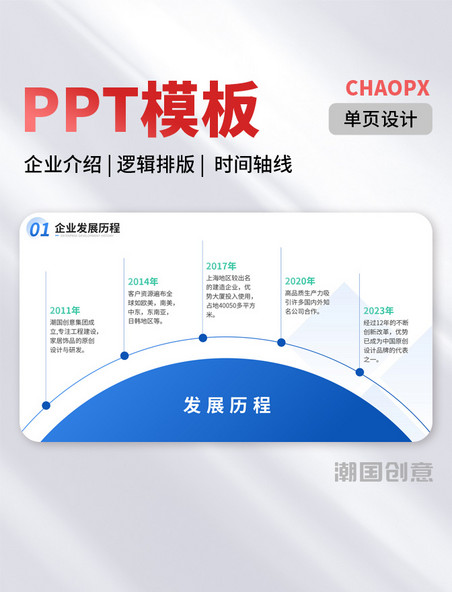 PPT模板企业介绍企业发展逻辑排版时间轴线