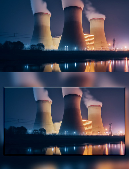 新能源环保核能烟雾摄影