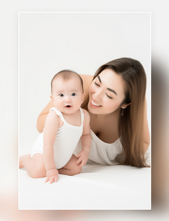 婴儿与母亲人像摄影