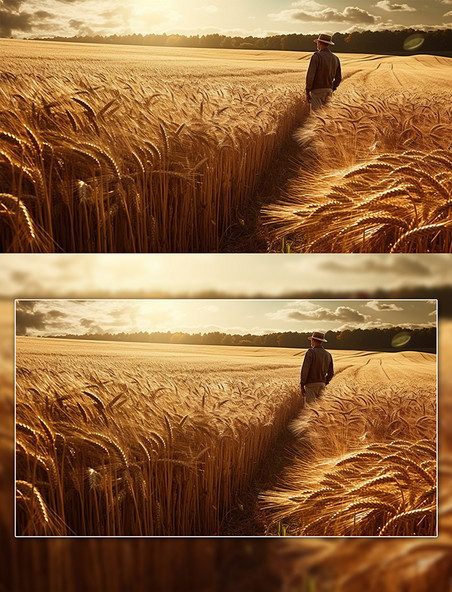 农作物粮食小麦麦穗摄影农田