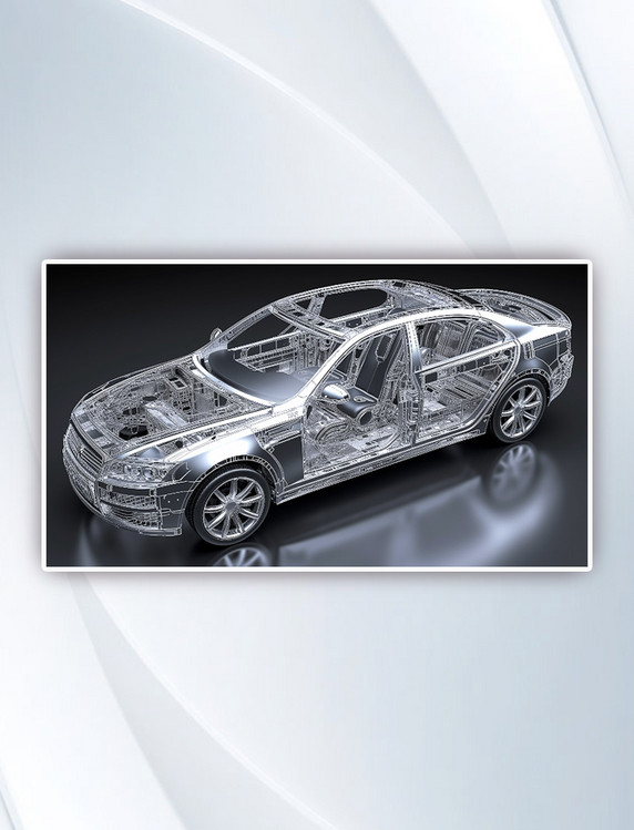 汽车汽车结构汽车结构透视车辆结构透视AI绘画背景