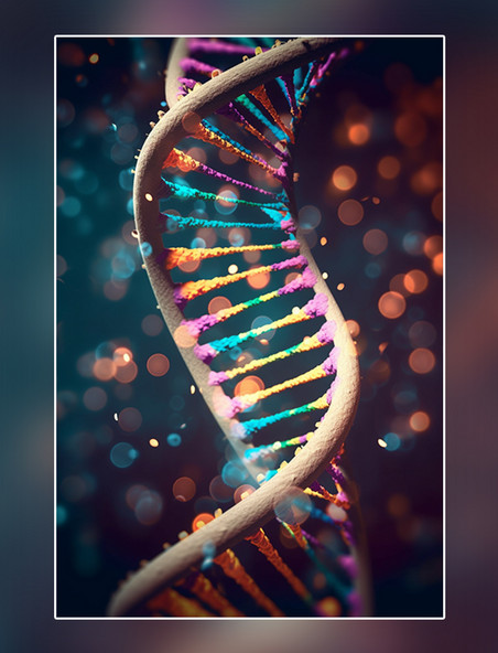 DNA基因彩色螺旋光斑