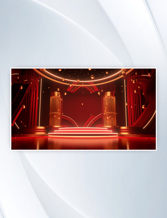 夏天电商展示背景展台