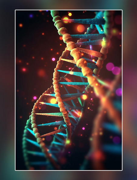 彩色螺旋DNA基因