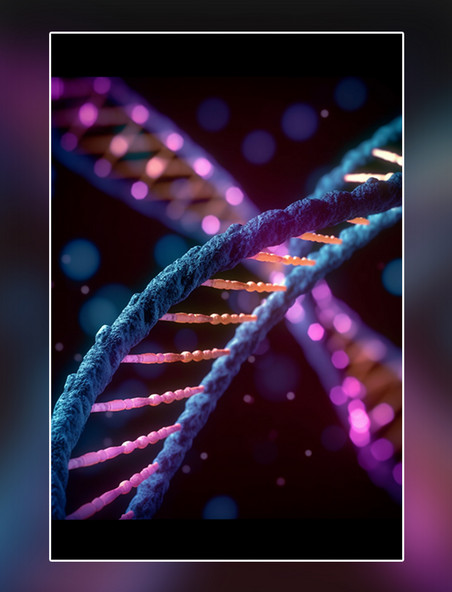 基因DNA紫色发光效果