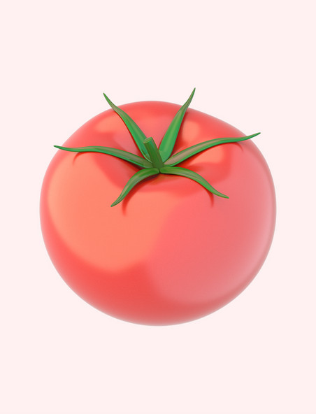 番茄红色3d立体农业免扣元素