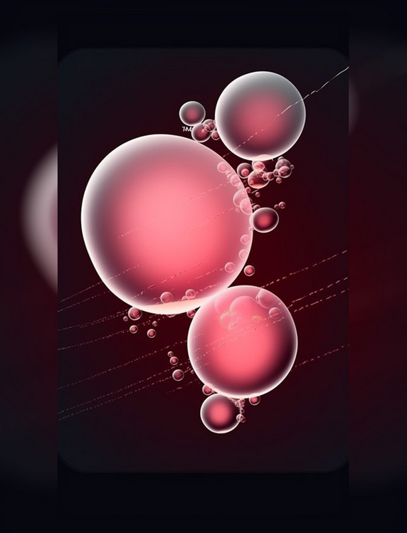 特写摄影感美妆细胞气泡粉色美业