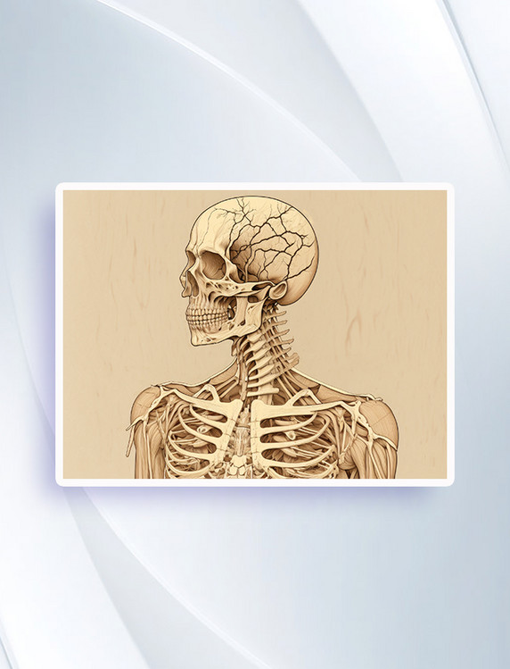 创意人体骨骼解剖插图
