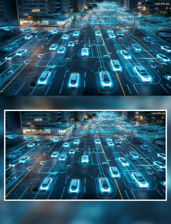 智能驾驶科技全息科技蓝