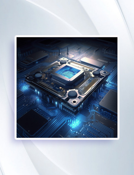 芯片电子元件CPU科技背景
