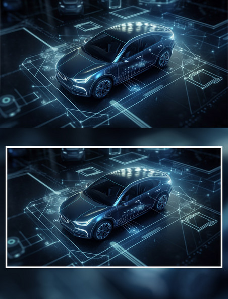 智能驾驶科技全息汽车数字化全车展示