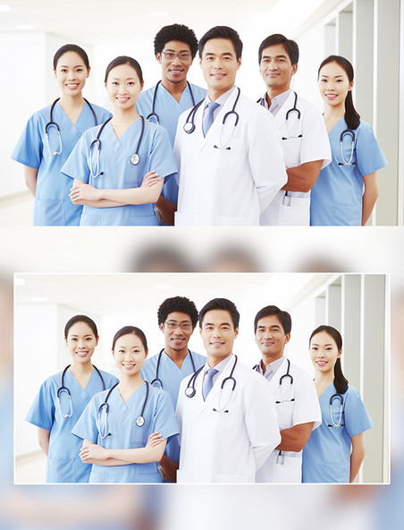 医生护士人像摄影医疗团队