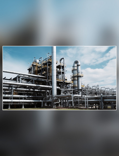 参观天然气加工厂然气和石油工业摄影图