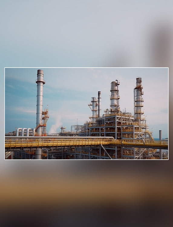 摄影图参观天然气加工厂然气石油工业