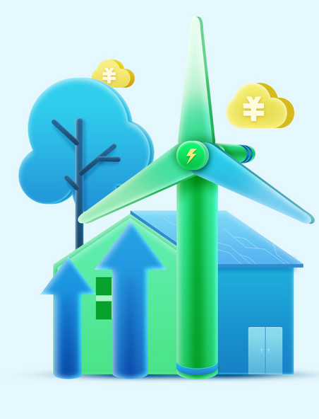 金融新能源风能增值元素微软风