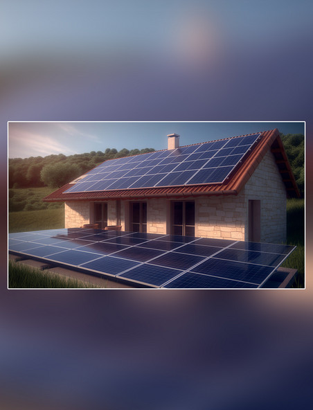 电池板清洁能源摄影图光伏板太阳能新能源