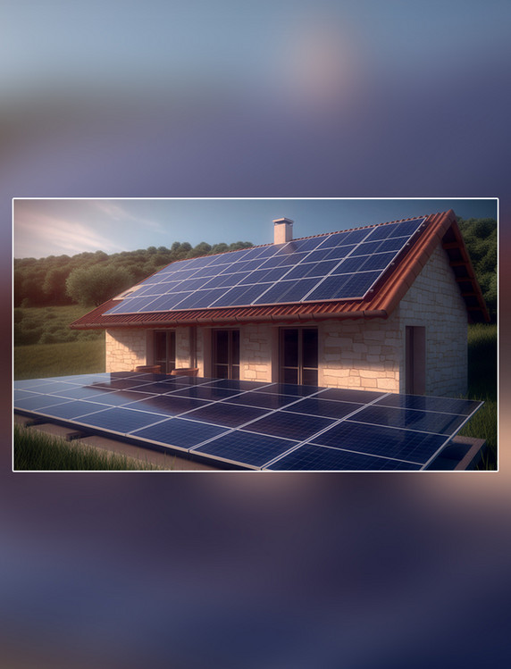 电池板清洁能源摄影图光伏板太阳能新能源