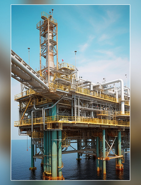 石油工业摄影图高清摄影参观海上石油天然气加工厂然气