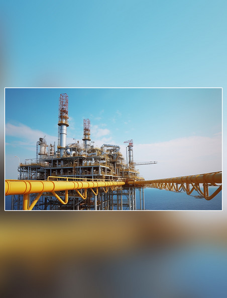 海上石油摄影图天然气加工厂然气和石油工业高清摄影