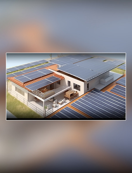 摄影图光伏板太阳能新能源电池板清洁能源