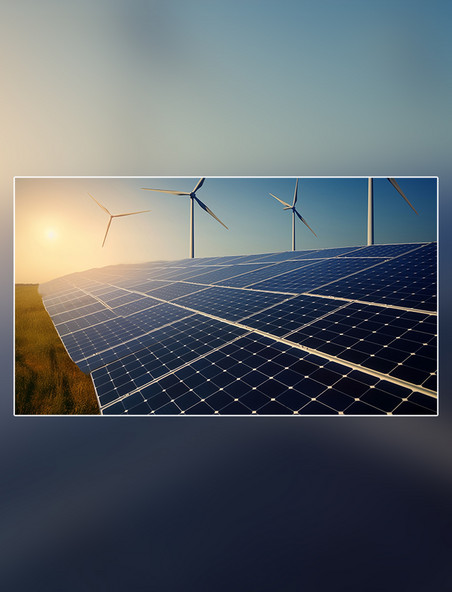 太阳能新能源光伏板电池板清洁能源摄影图超级