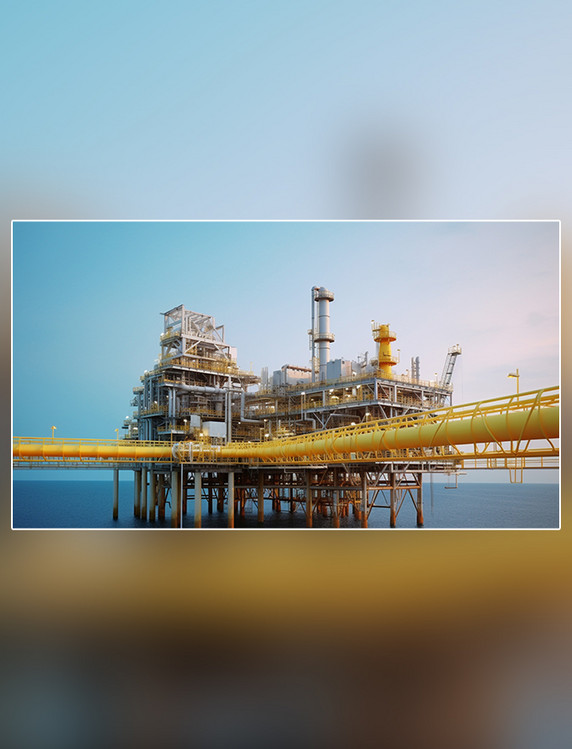 参观海上石油天然气加工厂然气高清摄影和石油工业摄影图