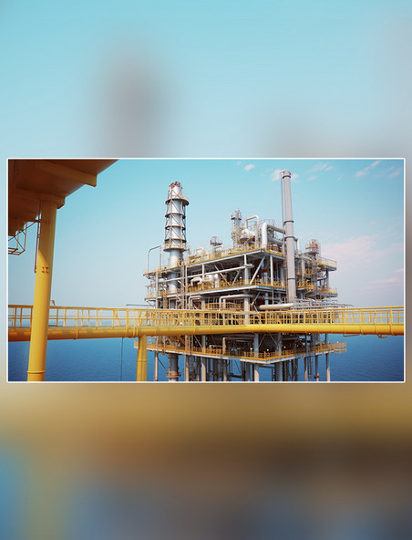 石油工业海上石油天然气加工厂然气摄影图高清摄影