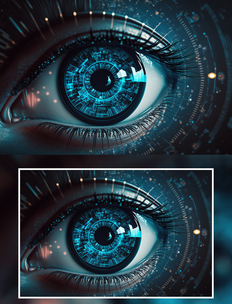 科技眼球未来蓝光真实世界之眼眼睛