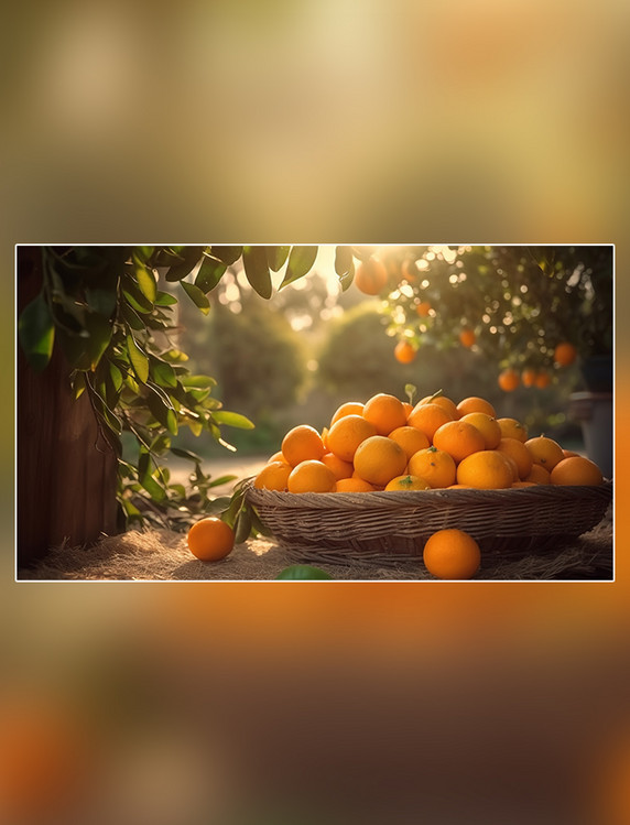 新鲜橙子摄影图橙子园水果农场新鲜果实成熟的橙子在果园的树上