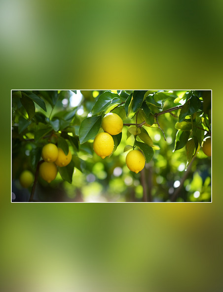 成熟水果柠檬水果新鲜柠檬水果农场