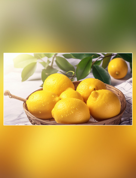 农业果树摄影图柠檬园水果农场成熟水果柠檬水果