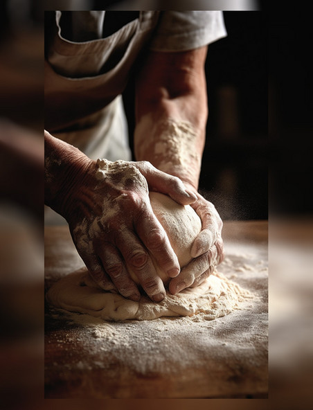 粗糙年迈的手面点师制作特写制作面包糕点师