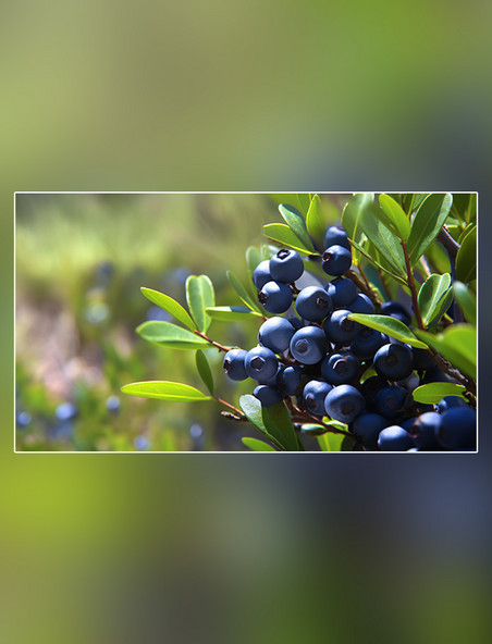 水果蓝莓农业果树摄影图超级清晰水果农场新鲜蓝莓成熟水果蓝莓园