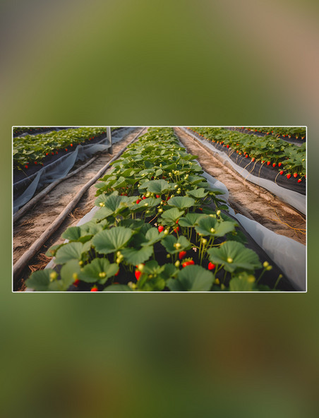 新鲜草莓成熟水果草莓水果草莓基地水果农场摄影图超级清晰