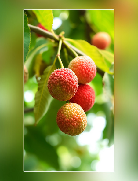 农业果树水果农场新鲜荔枝摄影图