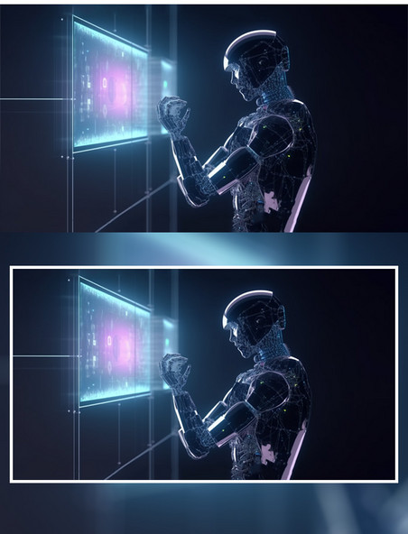 机器人使用全息屏幕元宇宙