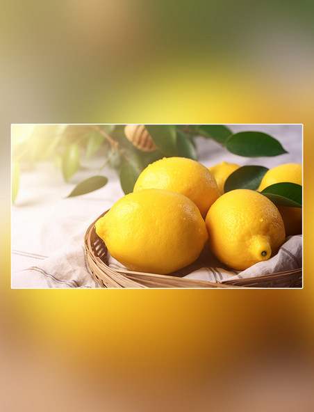 柠檬水果新鲜柠檬农业果树摄影图柠檬园水果农场成熟水果