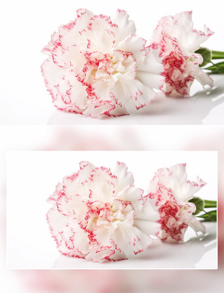 粉白色康乃馨花朵摄影