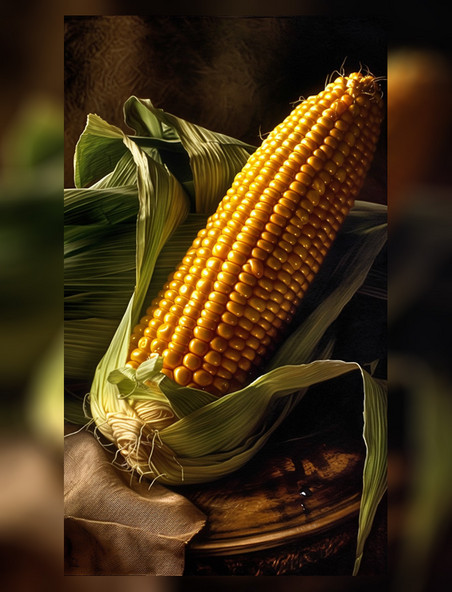 扒一半的玉米农副产品谷物摄影感