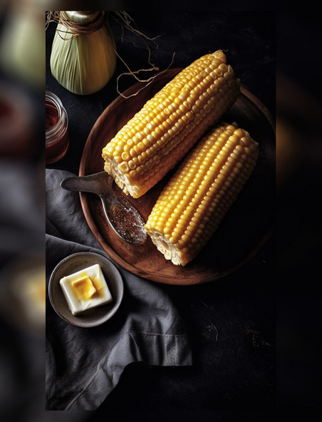 俯视农副产品谷物玉米摄影感 