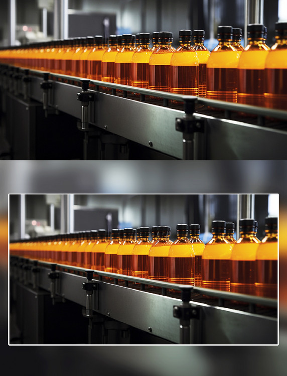 饮料工厂生产线自动化摄影流水线