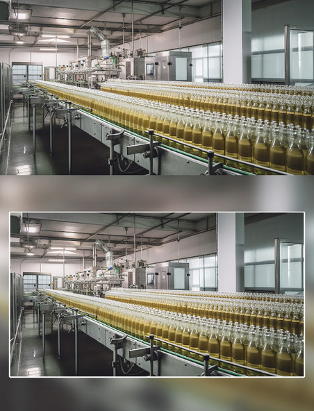 自动化饮料生产线工厂摄影流水线