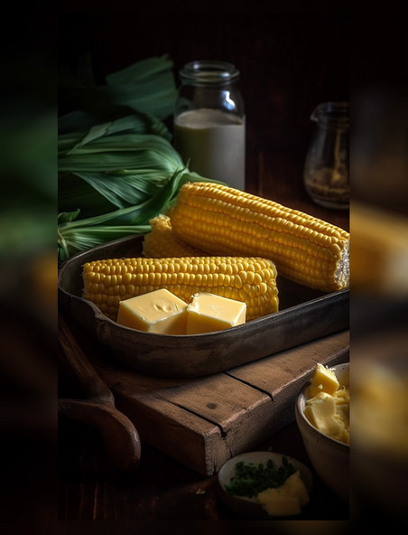 黄油农副产品谷物玉米摄影感