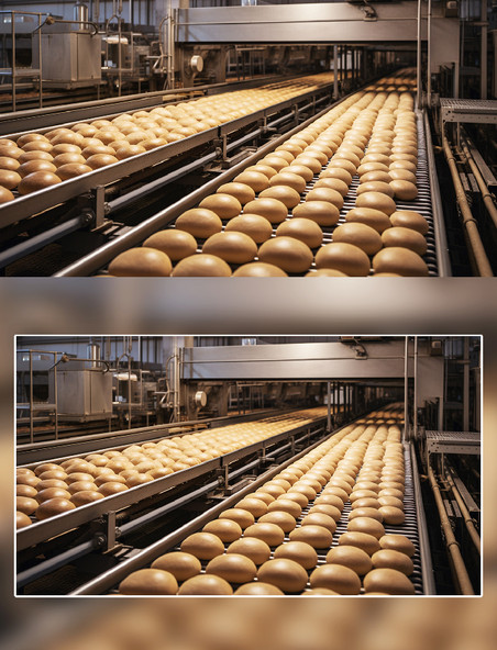 食物面包自动化生产线摄影流水线