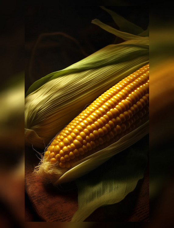 新鲜玉米农副产品谷物摄影感
