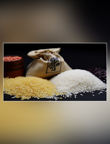 营养米饭大米白色食材粮食主食米饭摄影图