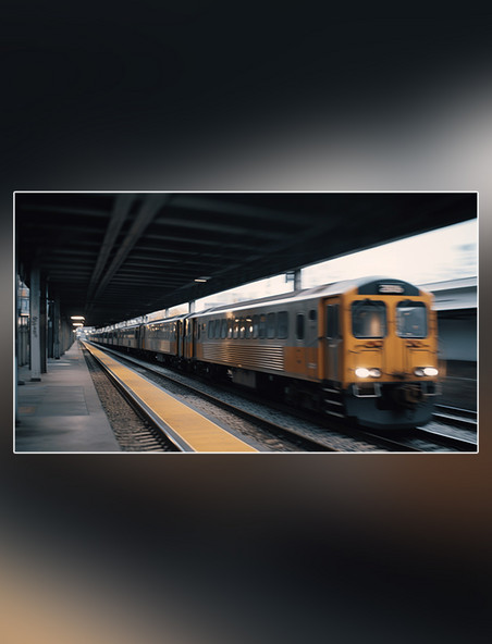 火车交通工具轨道铁轨摄影图