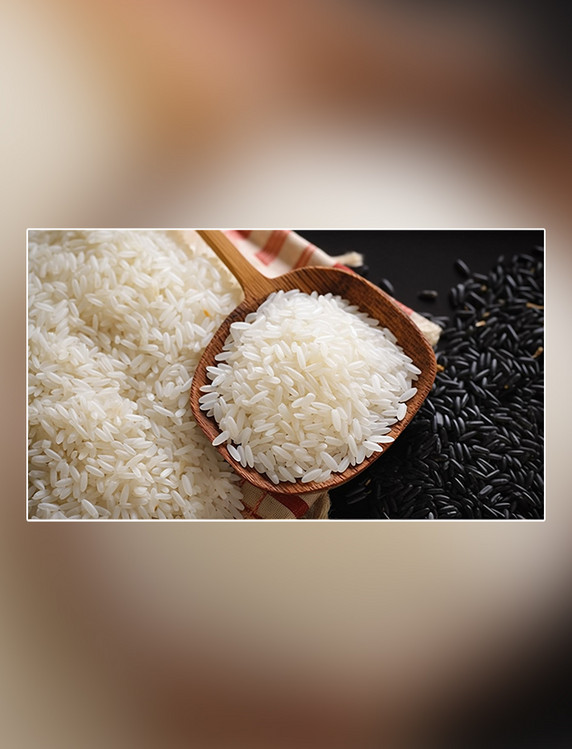 主食大米营养米饭白色食材粮食米饭摄影图
